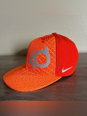 Nike True KD Kevin Durant SnapBack Hat Cap Youth Adjustable OS Neon Orange